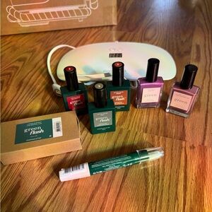 Manucurist Paris Nail Polish Set with LED Lamp green and green flash